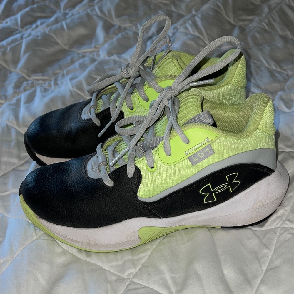 Under Armour Kids' Black and Yellow Sneakers